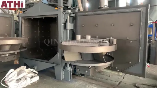 Rotary Table Shot Blasting Machine for Large and Small Casting Parts Foundy and Forge Products′ Surface Cleaning 