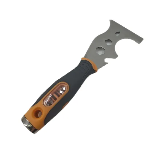 Multifunctional Stainless Steel Scraper Floor Finish Putty Knife with 4 Screwdrivers 