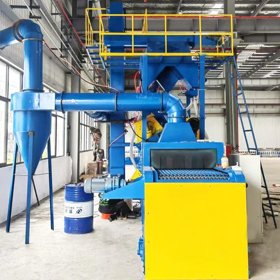Small Castings Mesh Belt Shot Blasting Machine 