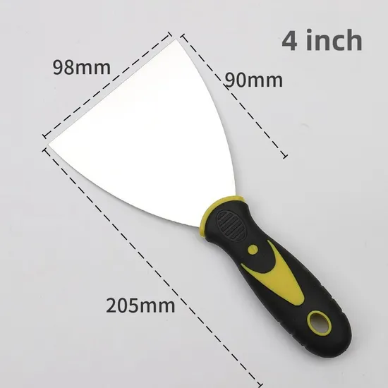 Factory New Style Soft Grip Floor Cleaning Building Tools Carbon Steel Putty Scraper Putty Knife for Wall 